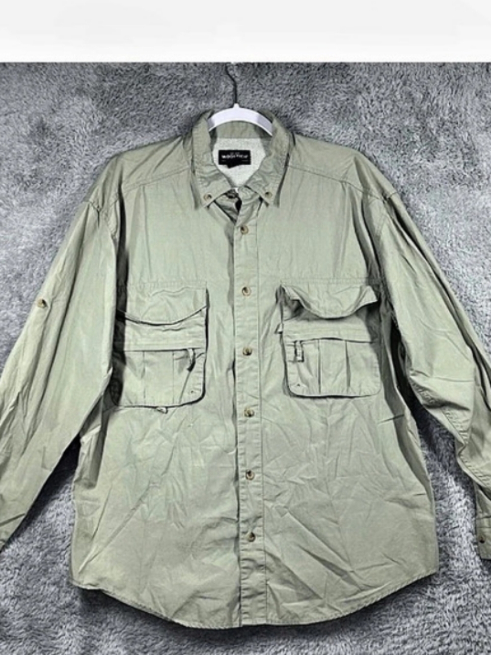 Woolrich Men's Utility Button Down Shirt in Green